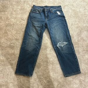 NWT Old Navy Mid-Rise Boyfriend Loose Jeans 0 petite